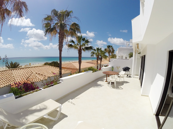 Terrasse Meerblick Ferienappartement Fuerteventura